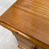 English chest of drawers in solid pine wood with 5 drawers
