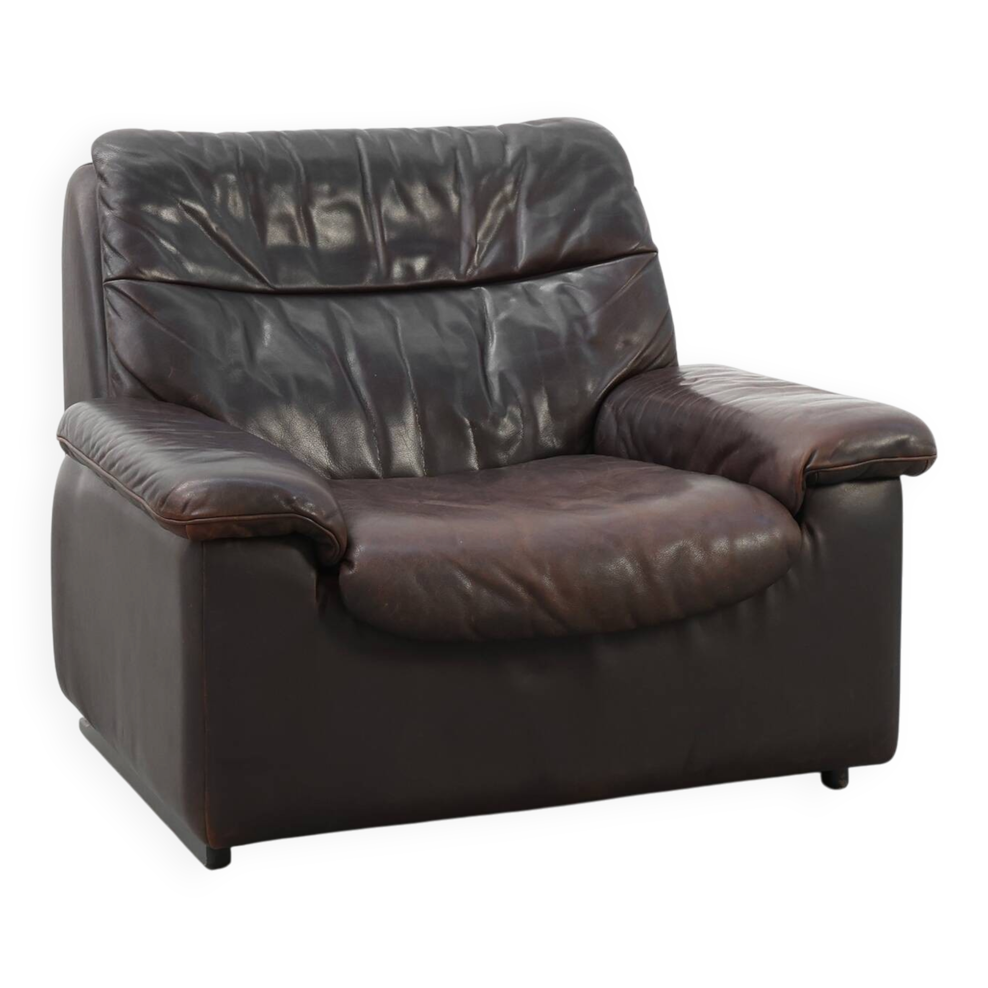 Mid-century De Sede DS‑66 brown leather Relax Chair, Switzerland 1960s