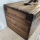Old wooden workshop box