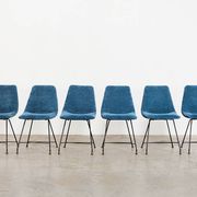 Augusto Bozzi Set of 6 Aster Dining Chairs for Saporiti Italy 1950s