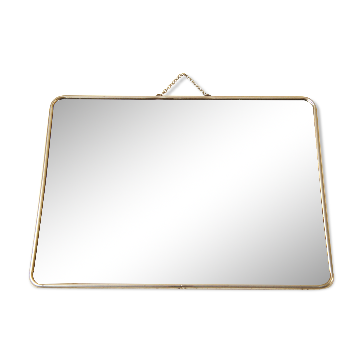 Chain barber mirror 37.5 cm x 28.5 cm