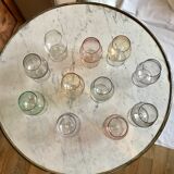 Lot de 11 verres à apéritif digestif années 70