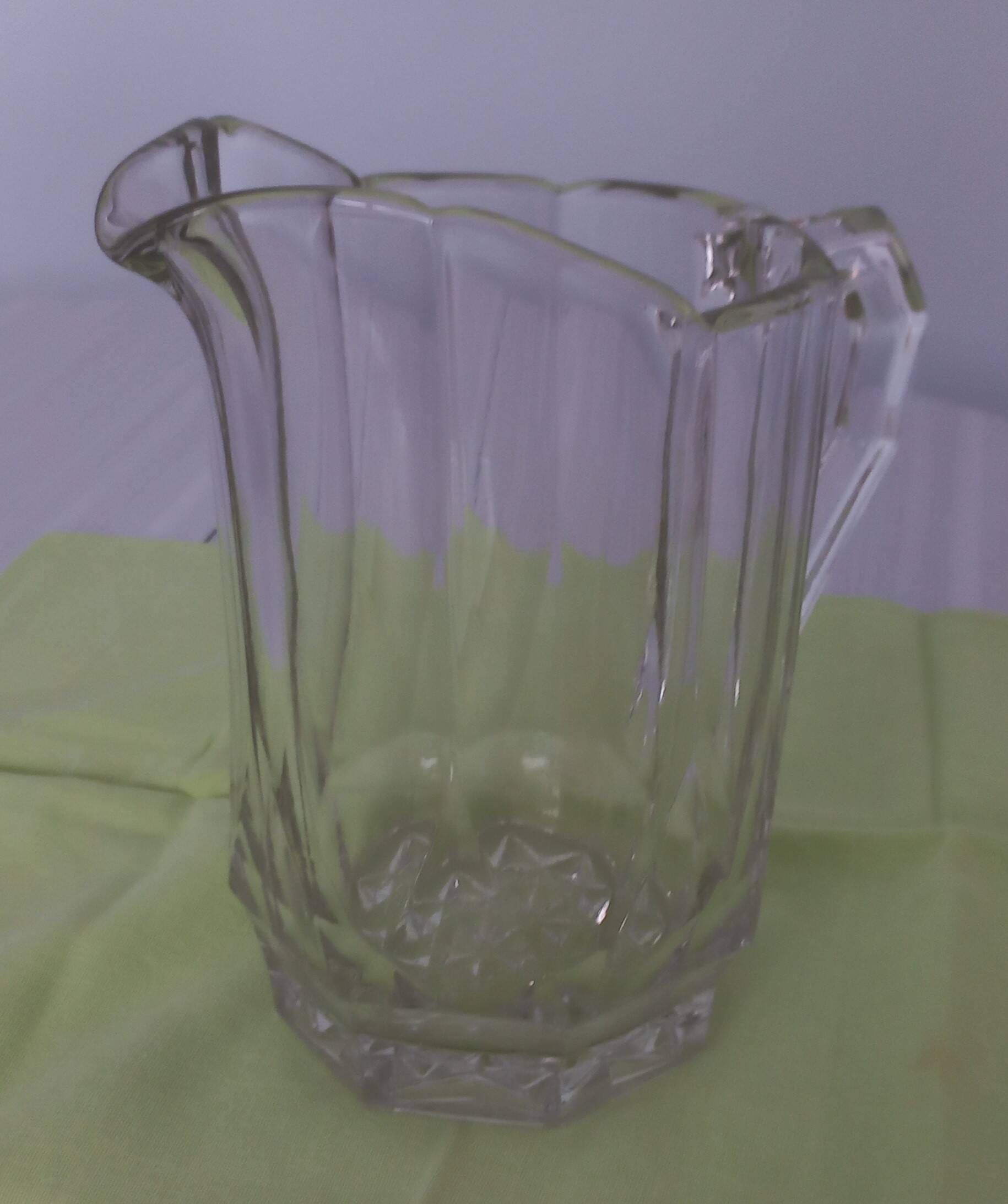 Vintage thick crystal carafe from the 1930s