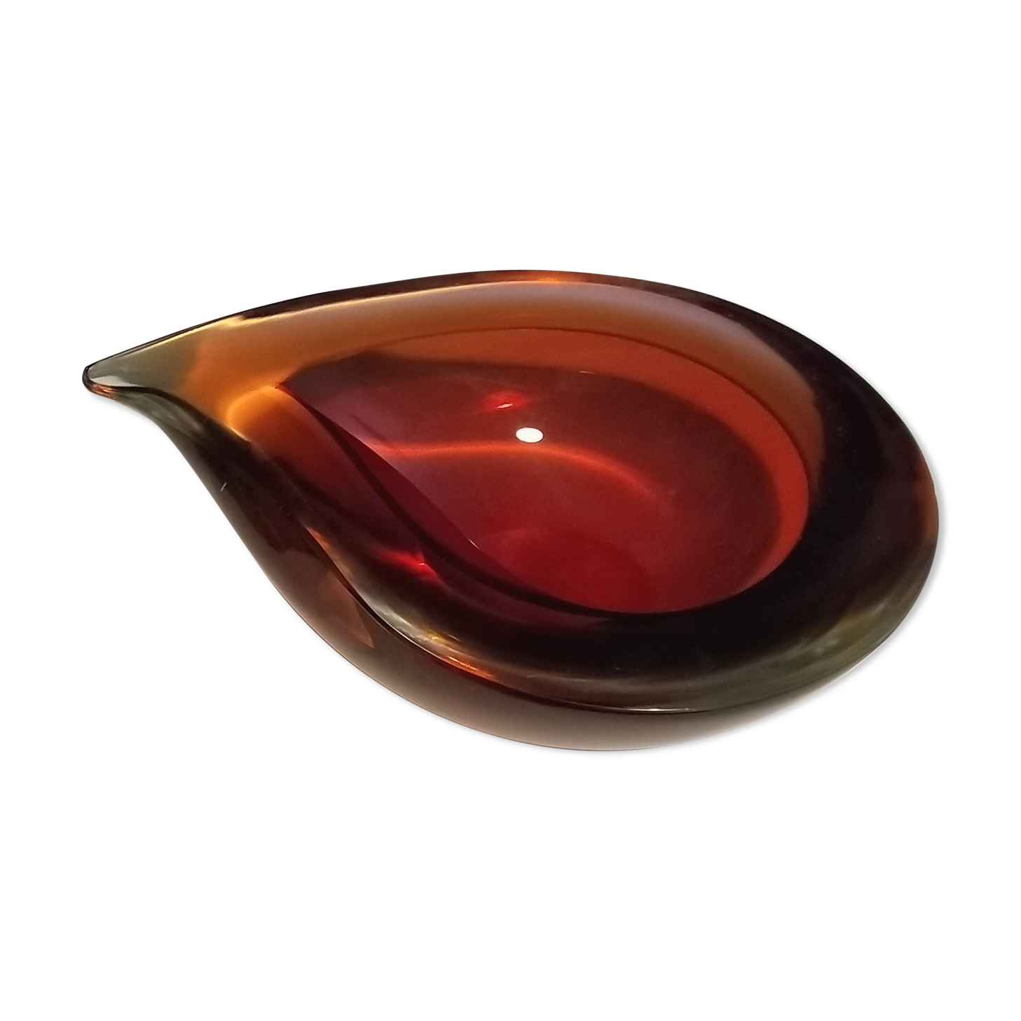 Murano glass drop ashtray