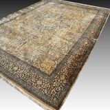 Large kashmir silk rug - india, handmade. - ✔ size: 3.95 x 2.75 metres