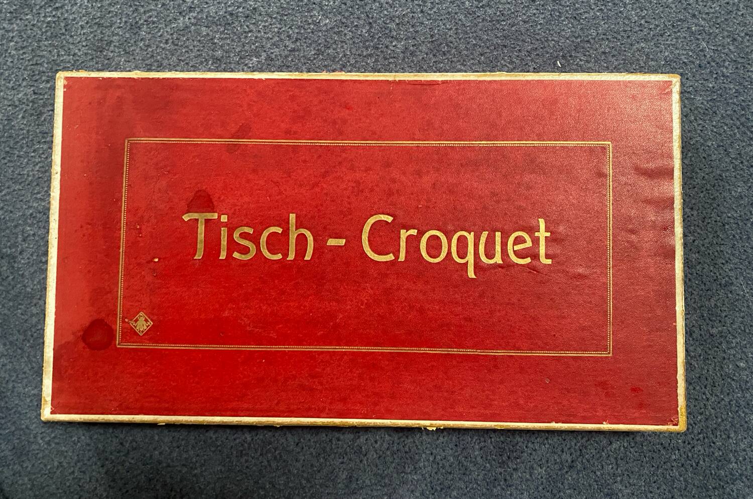 Antique wooden table croquet set