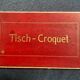 Antique wooden table croquet set