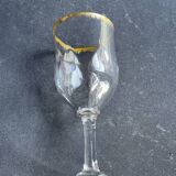 4 Verres à porto Daum putoisés or
