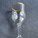 4 Daum port glasses with gold putoises