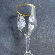 4 Verres à porto Daum putoisés or