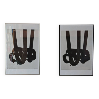 Pierre soulages d'après sérigraphie n °29