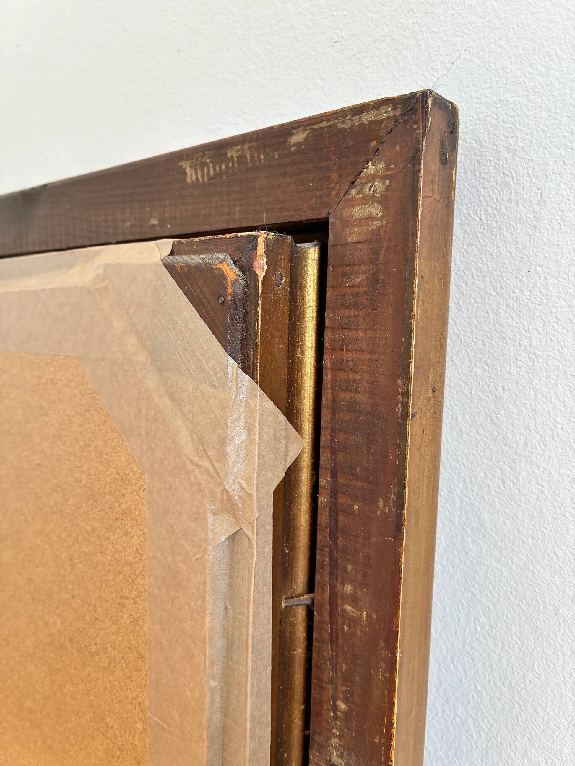 Paire de miroirs muraux en bois doré danois antiques, fin du 19e siècle
