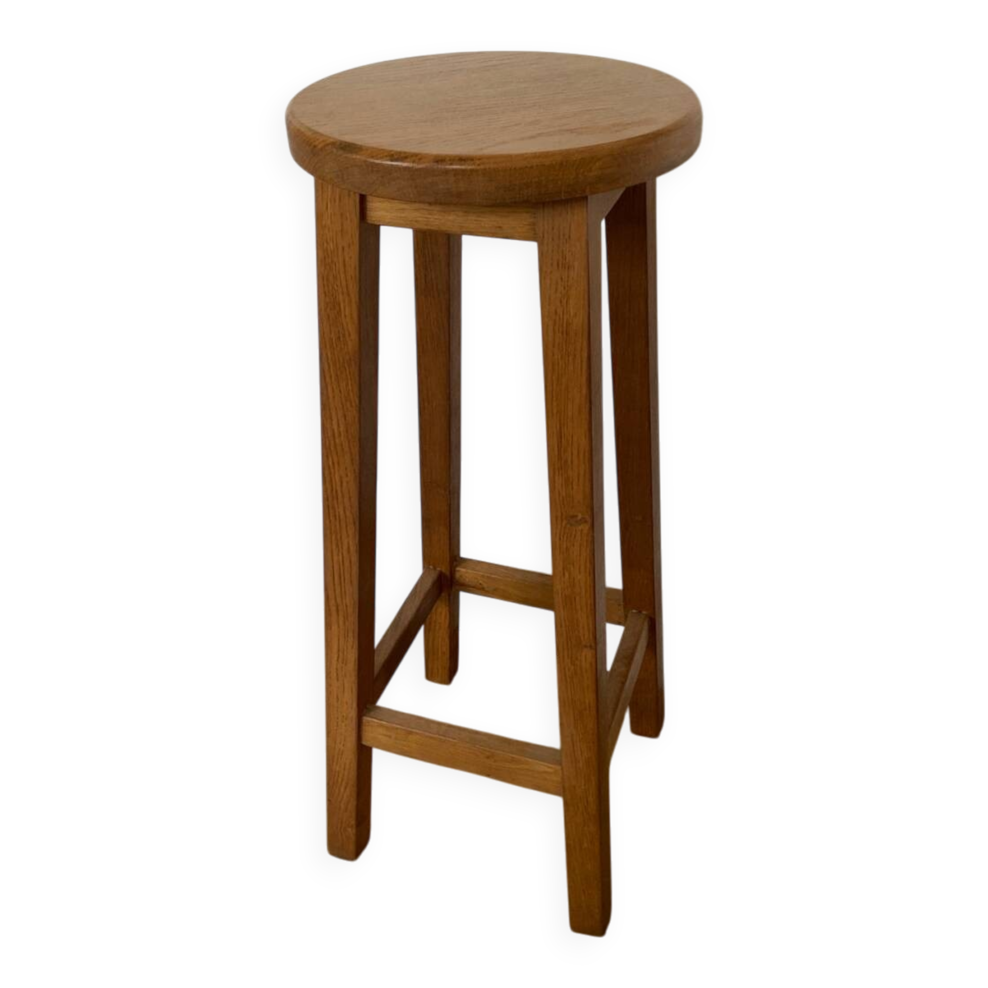 Set of 3 solid oak stools