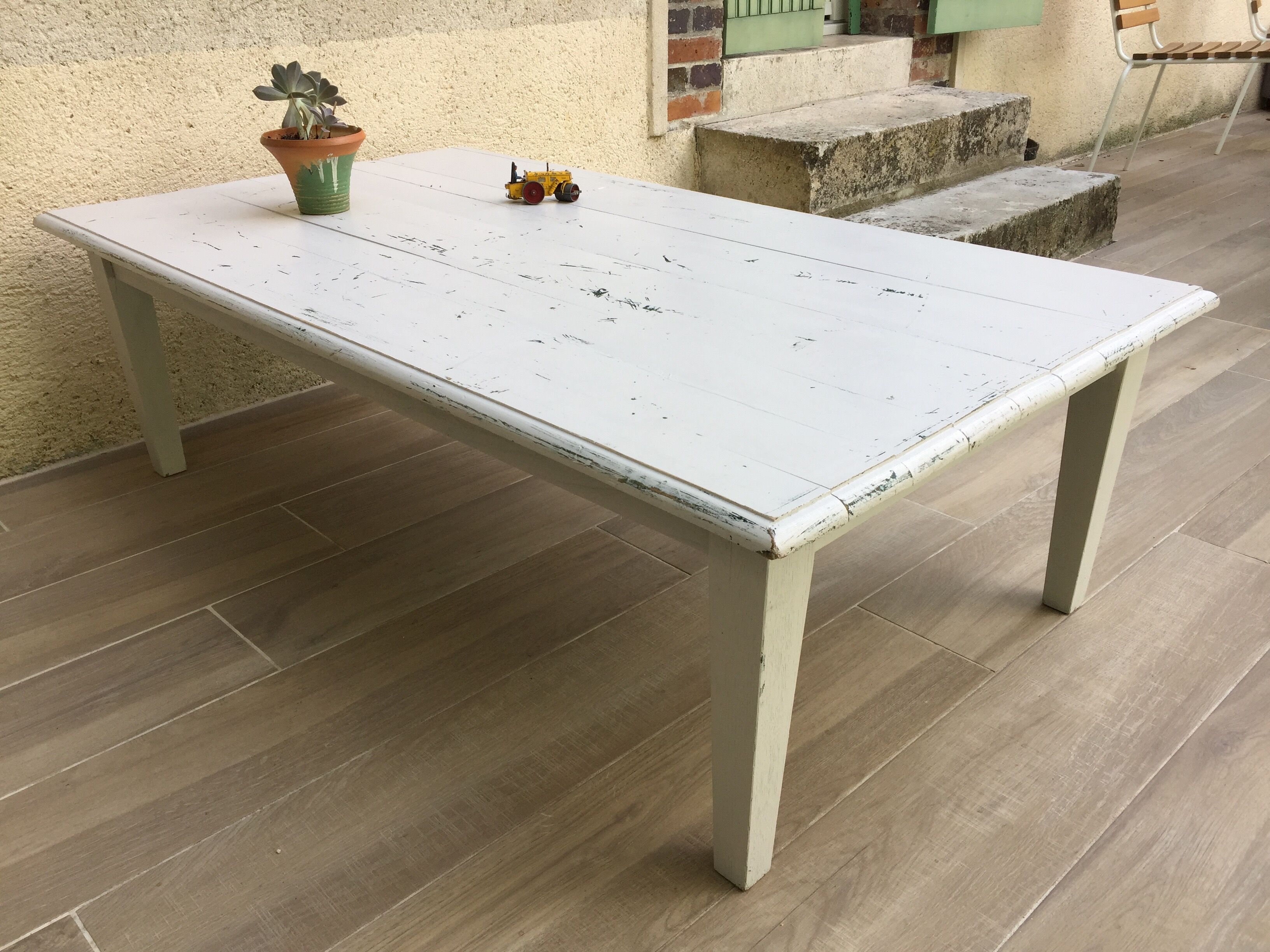 Table basse de ferme vintage