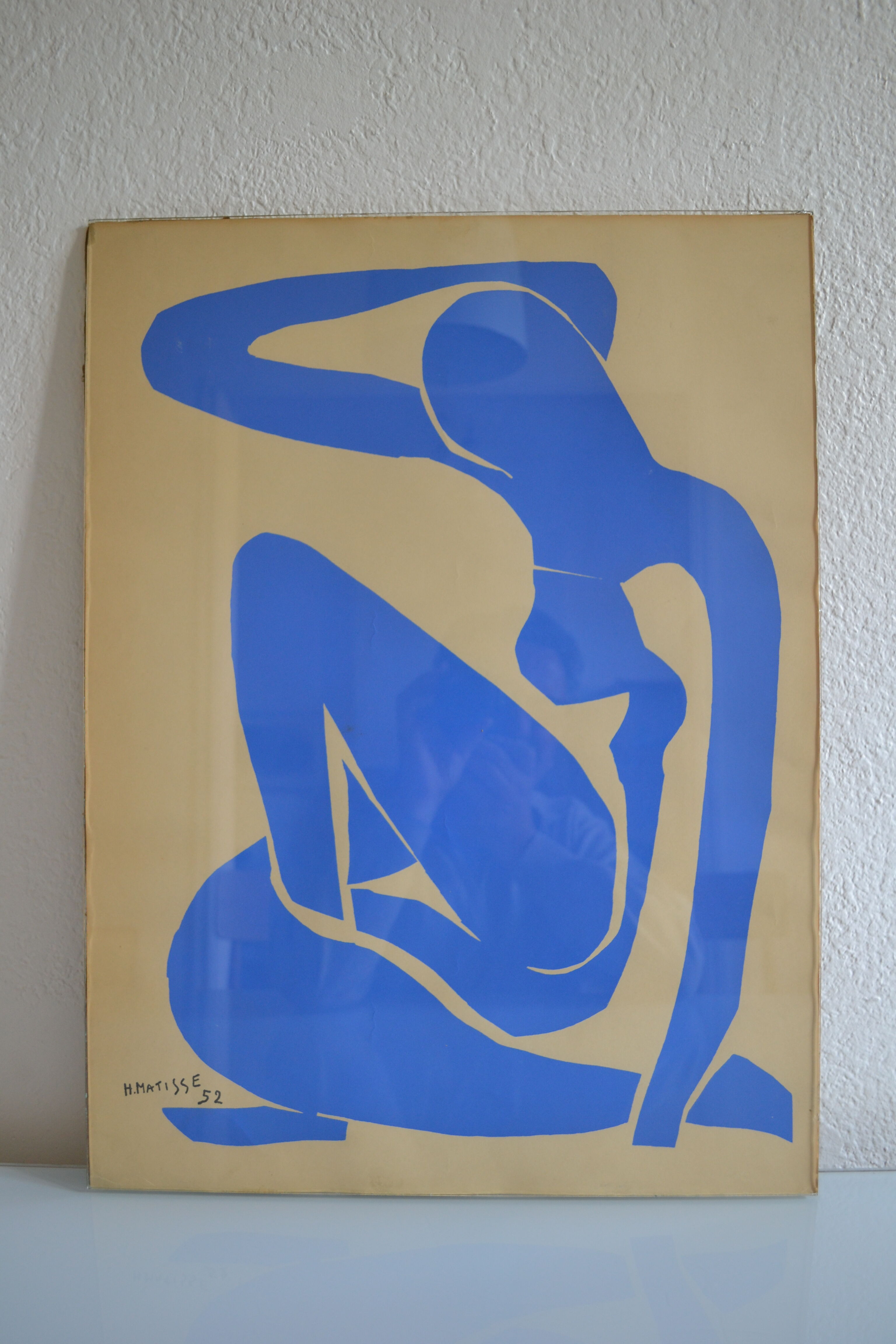Matisse " nu bleu " 1952 screen print poster spadem 1971