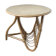 Rattan magazine holder side table