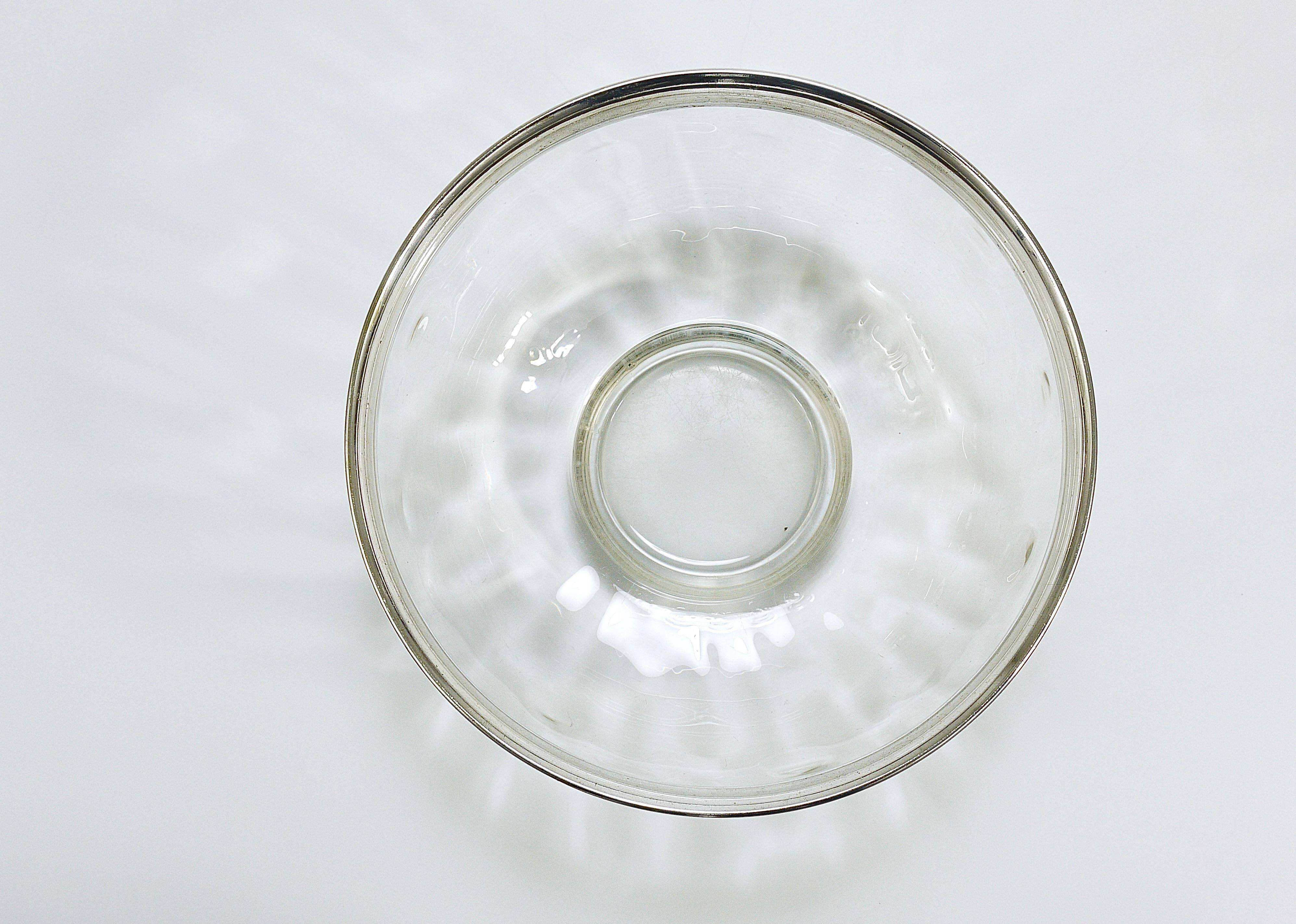 Bol météor Art Nouveau de Koloman Moser avec bordure en argent, Bakalowits Vienne, années 1900