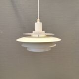 Jeka hanging lamp model 8031-P, in original white lacquer.