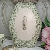 Antique earthenware vegetable or soup tureen in iron earthenware