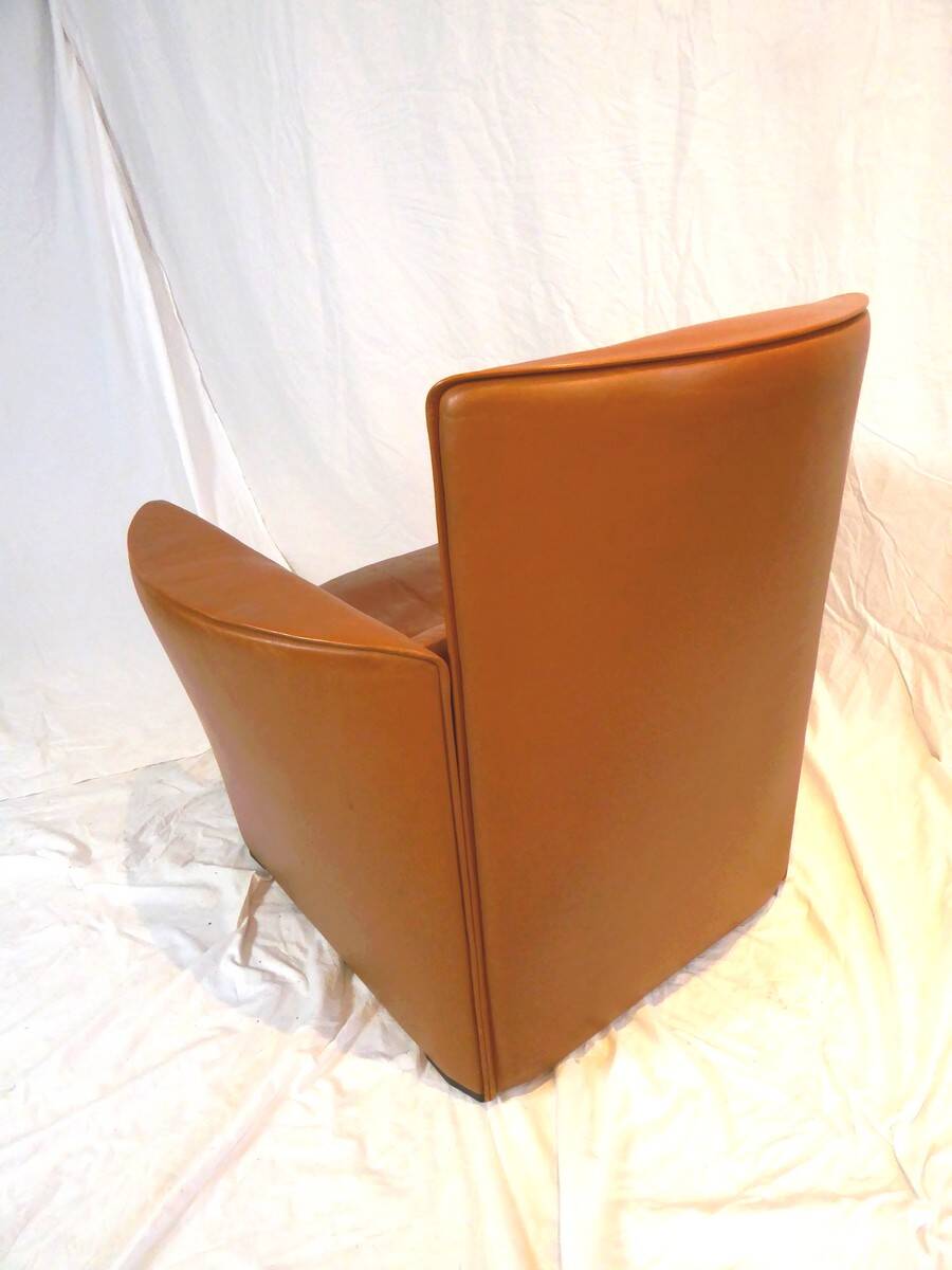 Cognac leather club chair