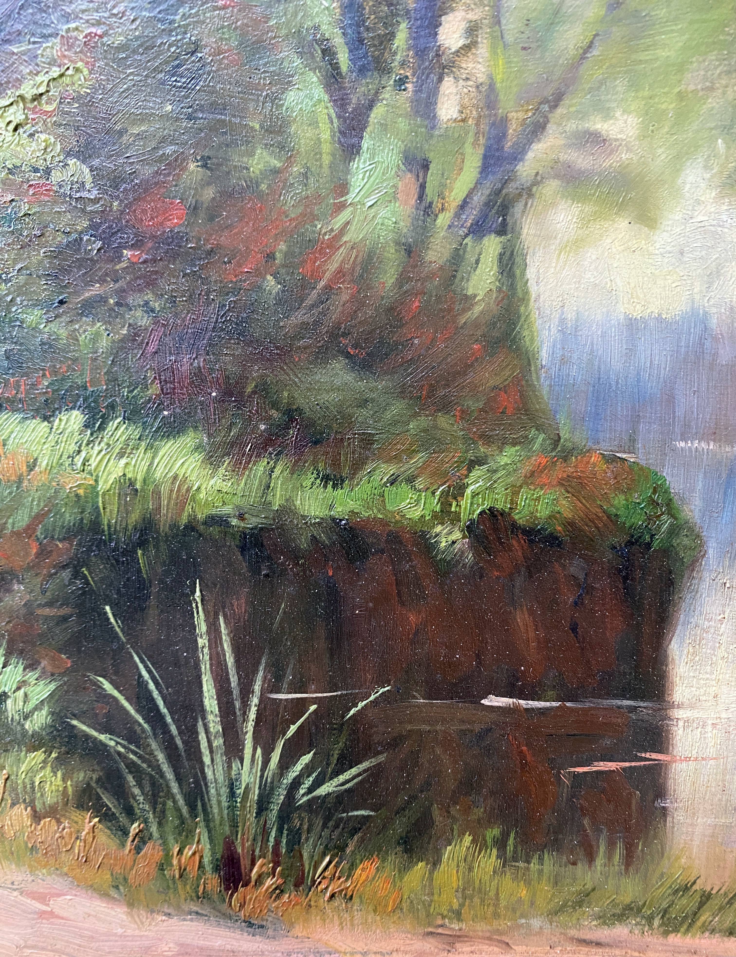 Painting made in oil on wooden panel