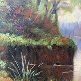 Painting made in oil on wooden panel
