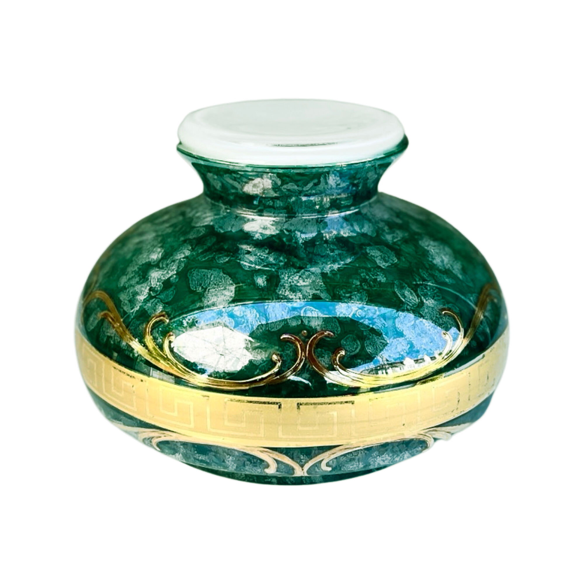 Art glass vase, Novy Bor, Czechoslovakia 1970.