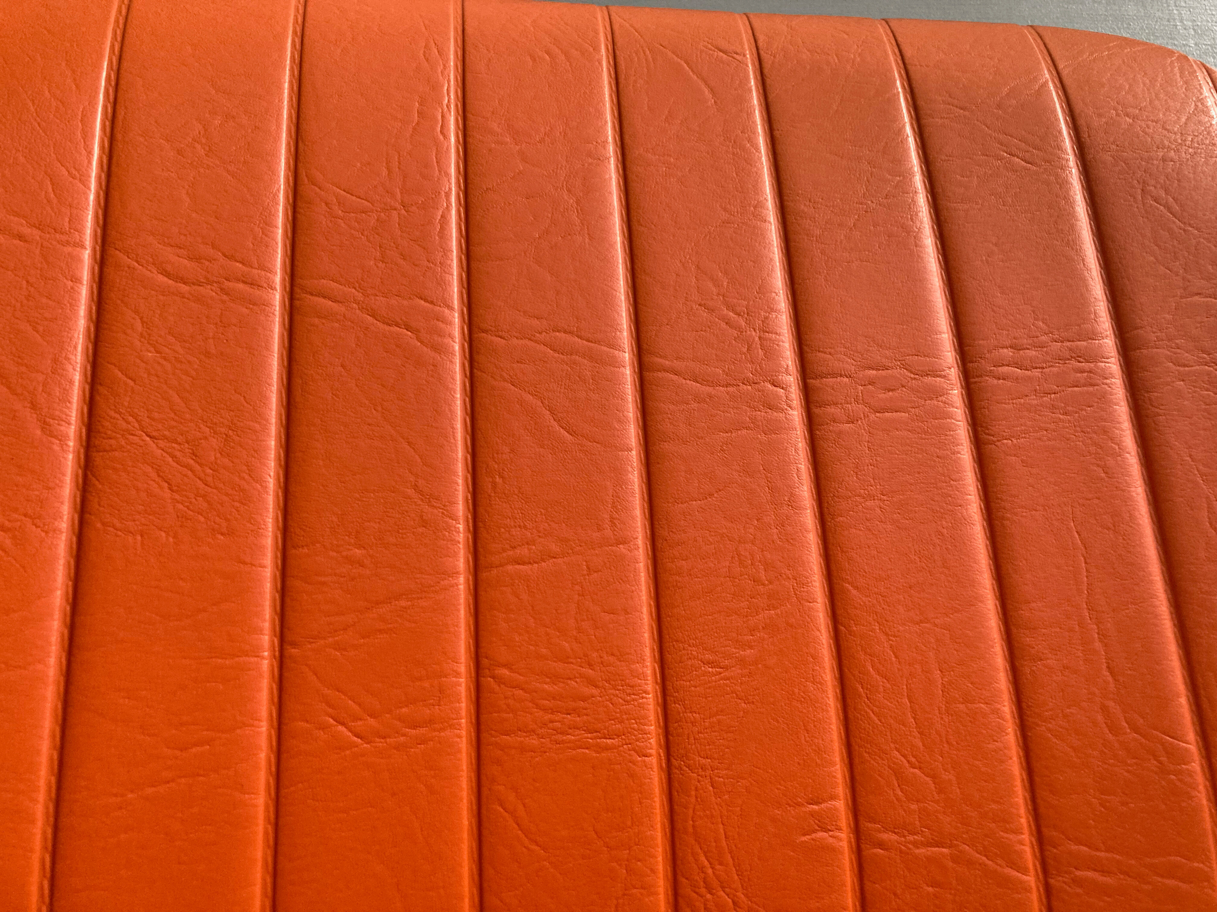 Duo of chair and stool 1970 orange and chromes