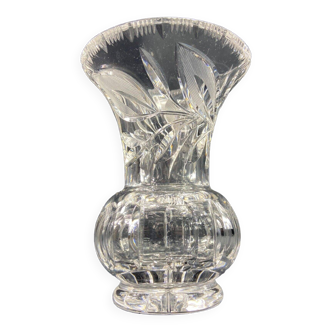 Bohemian cut crystal vase