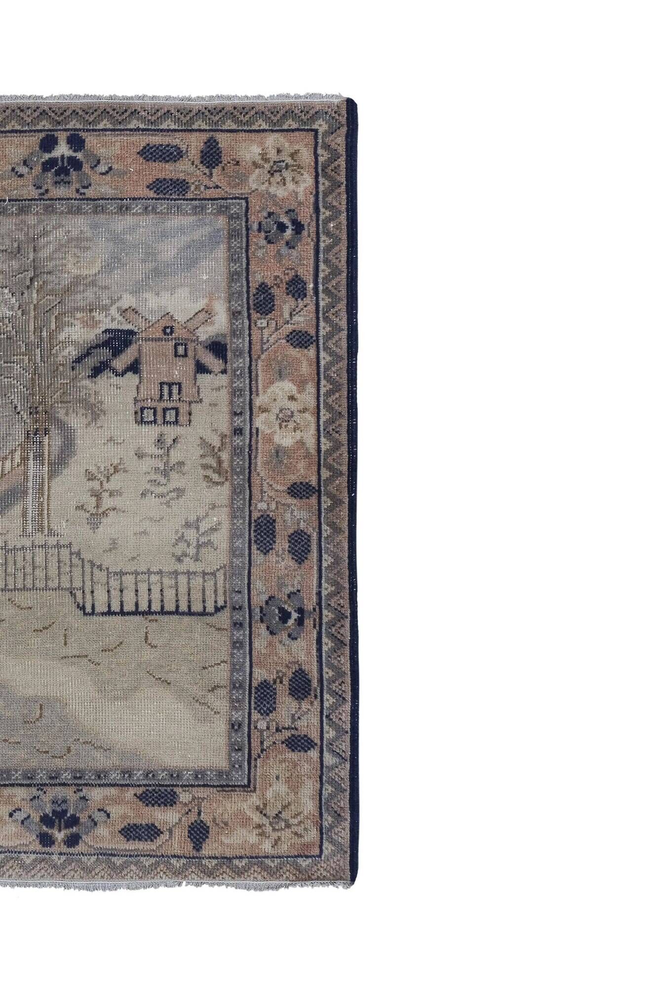 Tapis turc vintage fait main