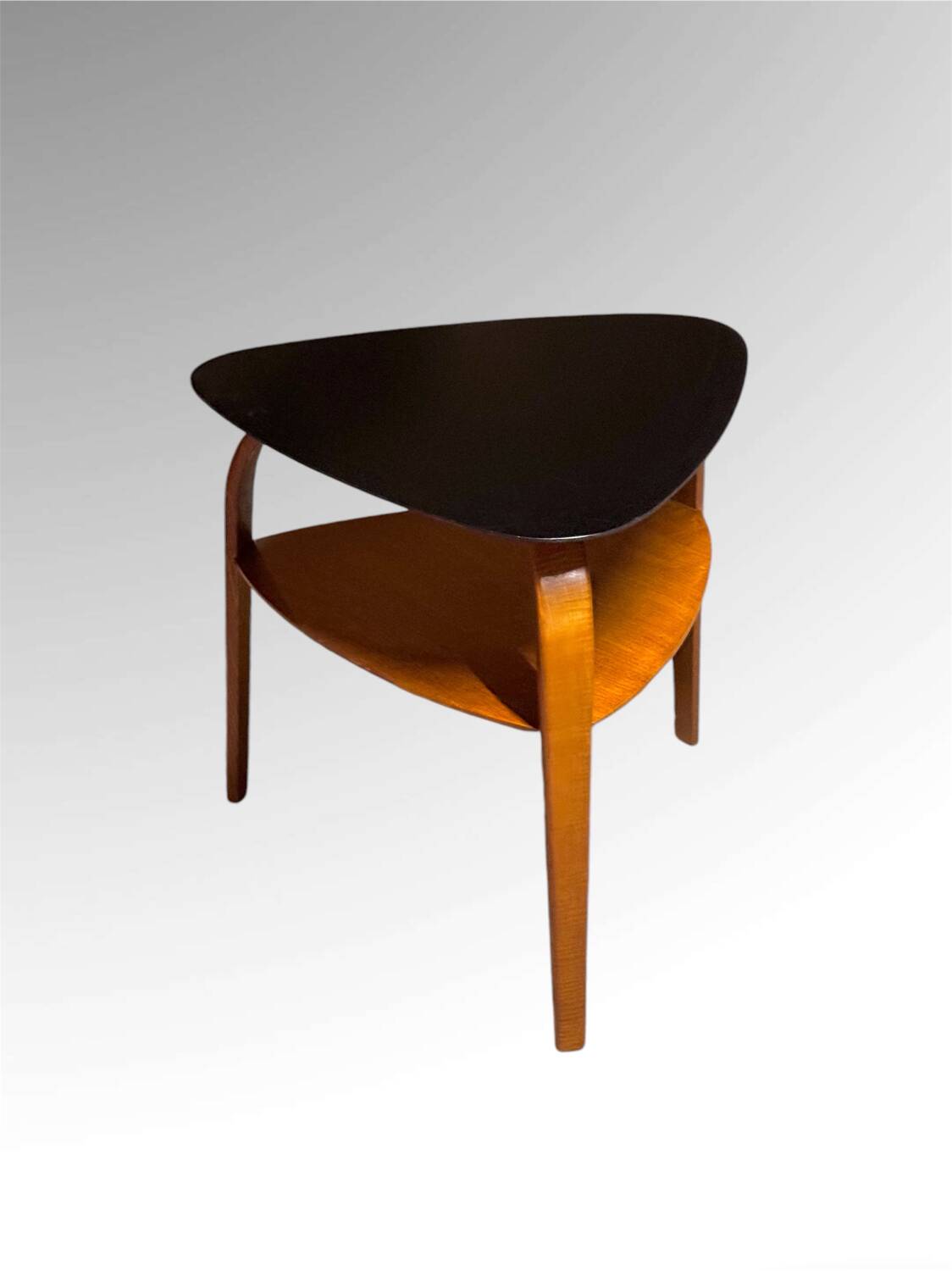 Bow Wood Mediator Coffee Table by Hugues Steiner Vintage 1950