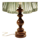 Large turned wooden base lamp