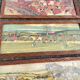 Lot 4 antique prints 1930 art deco signed Harry Eliott hunting scenes