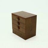 Meuble à tiroirs vintage en bois wengé 1960