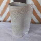 Lace glazed earthenware vase