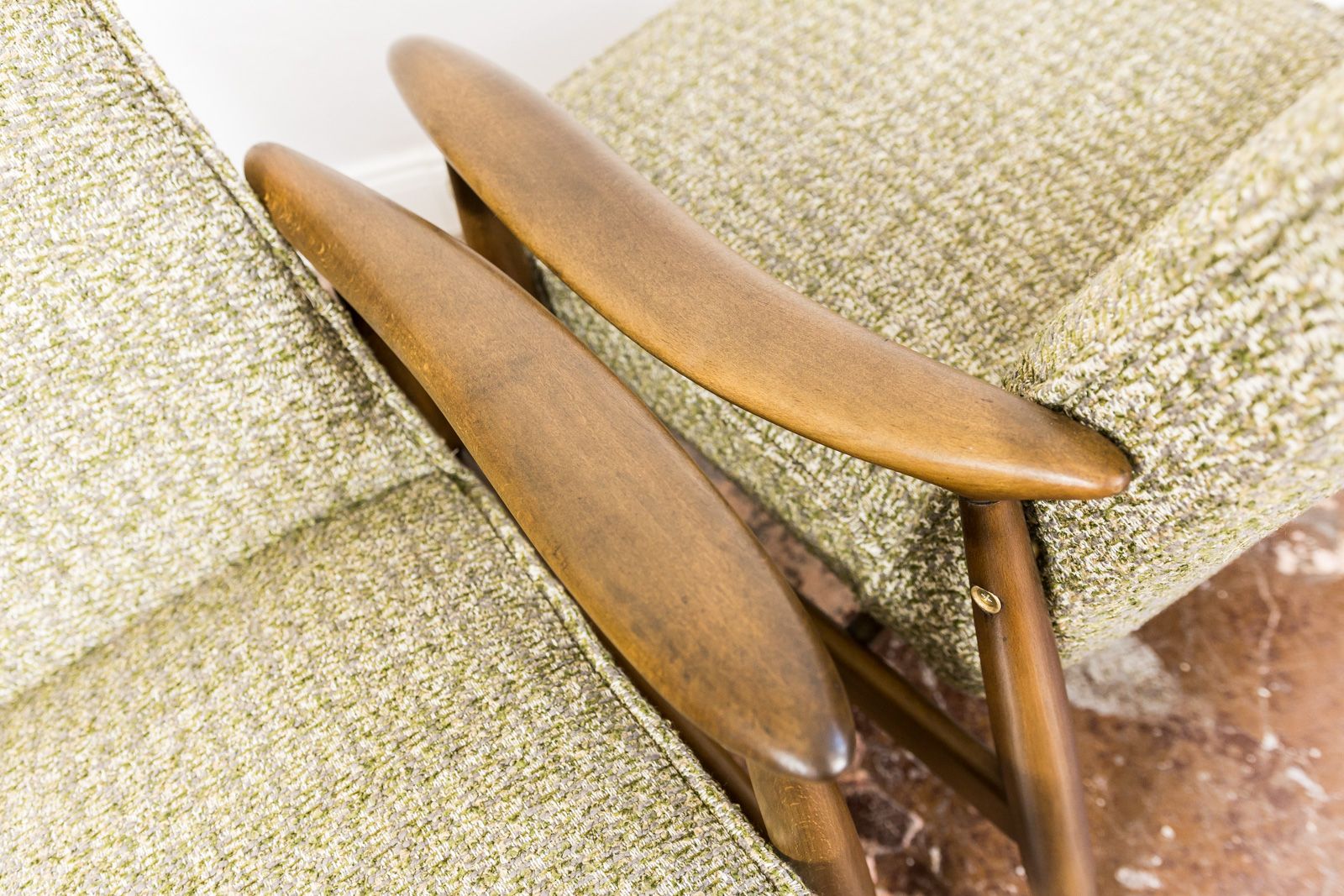 Pair of restored vintage GFM 87 armchairs by Juliusz Kedziorek, 1960s