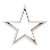 Old wooden star white patina