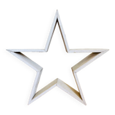 Old wooden star white patina