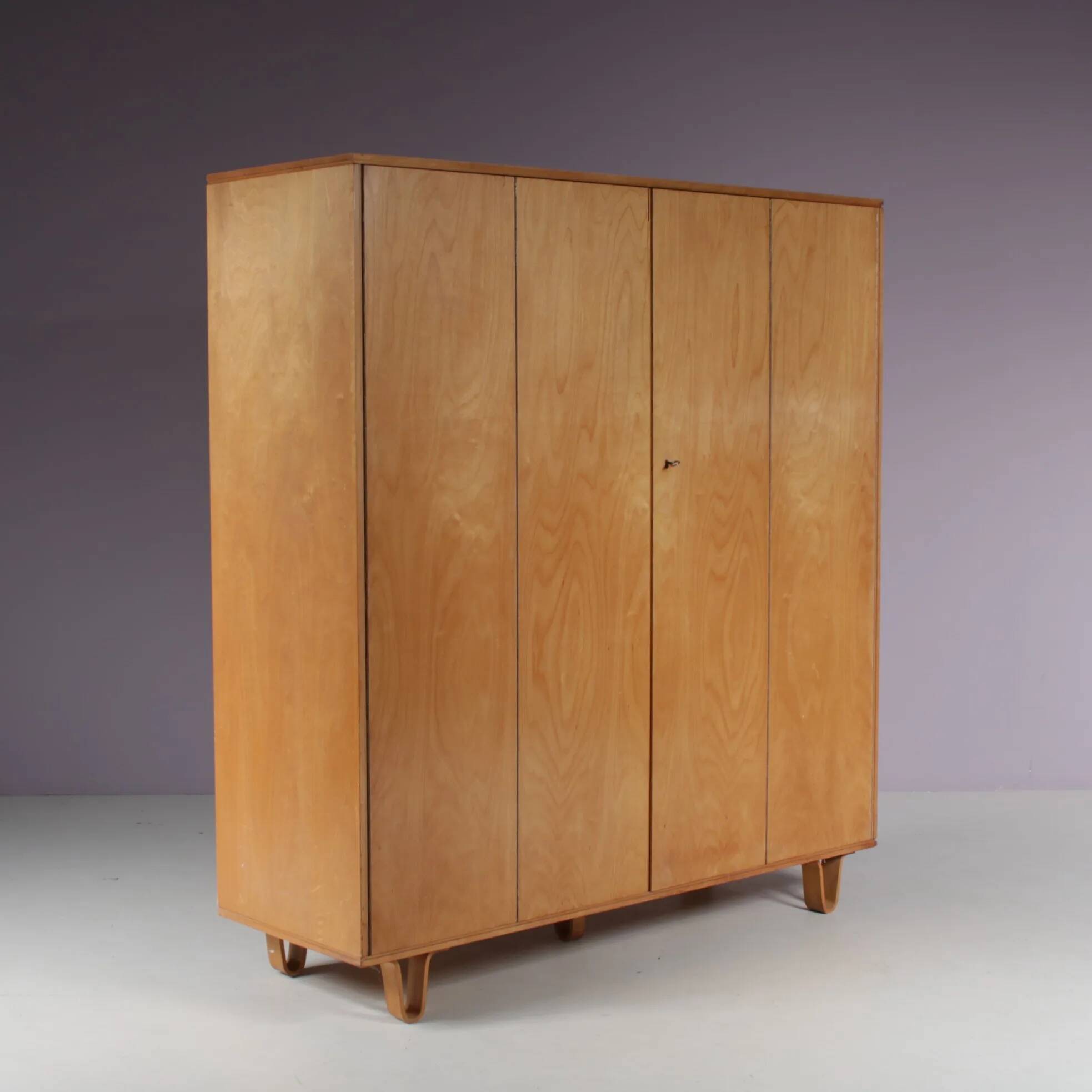 1950s “KB04” wardrobe by Cees Braakman for Pastoe, Netherlands