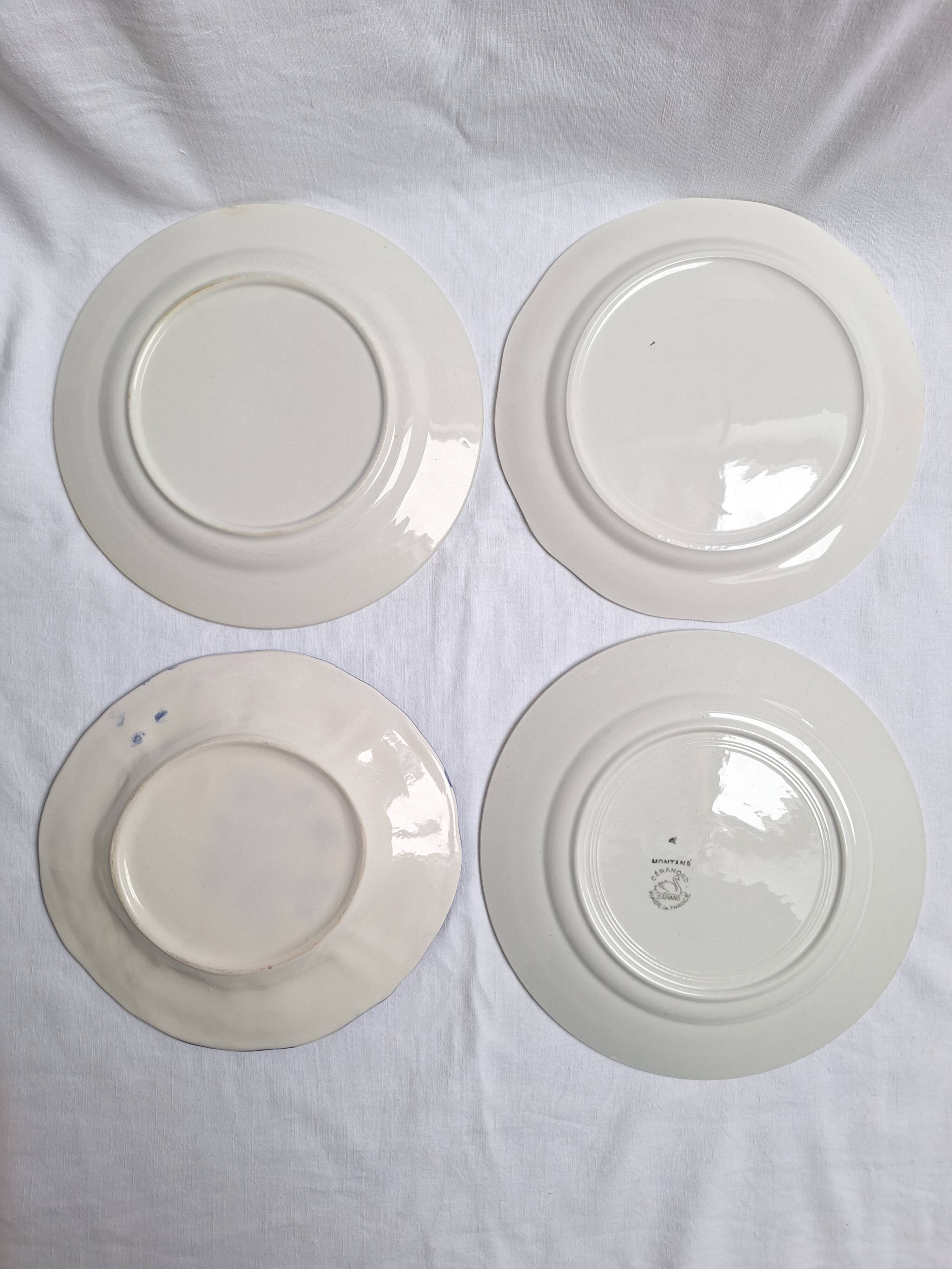 Vintage blue dinner plates