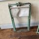 Pair of antique vintage camping metal chairs plianfer