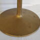 Old vintage rotary stool in gilded metal and seat in teak