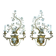 Large Italian gilt metal and crystal glass sconces from Banci Firenze, 1960s, set of 2