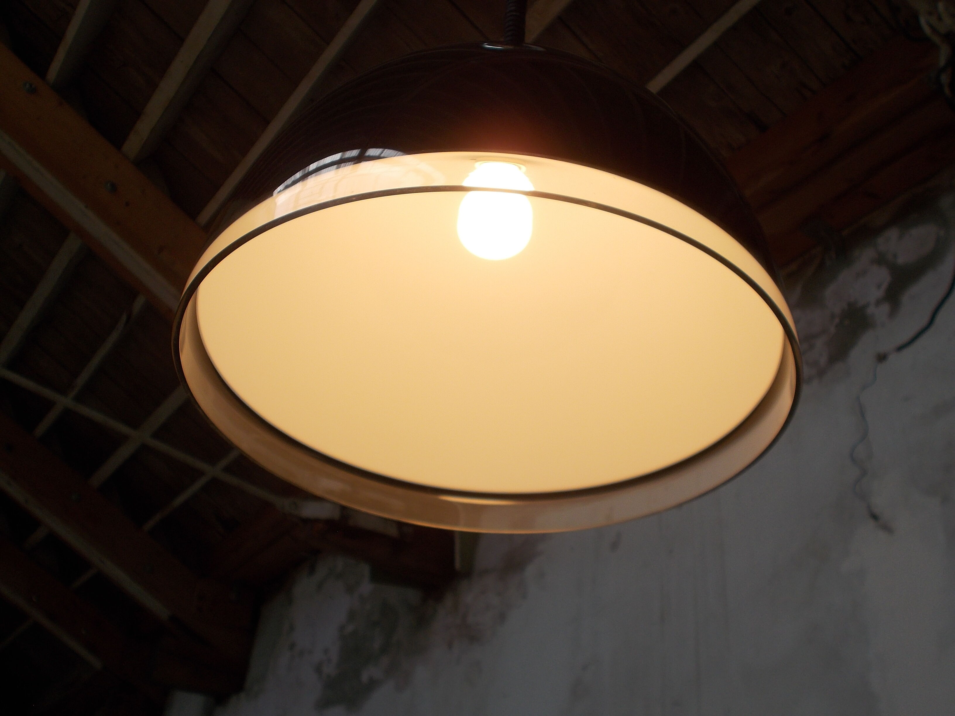 Italian hanging lamp Guzzini half sphere