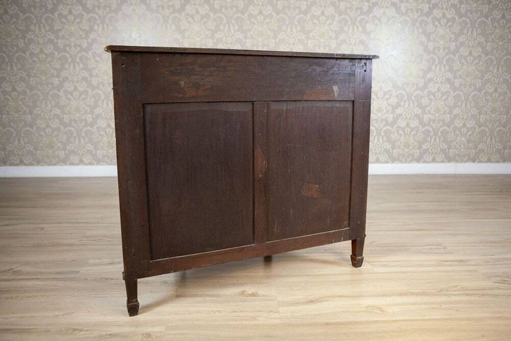 English Empire-Style Oak Cabinet, Late 19th Century