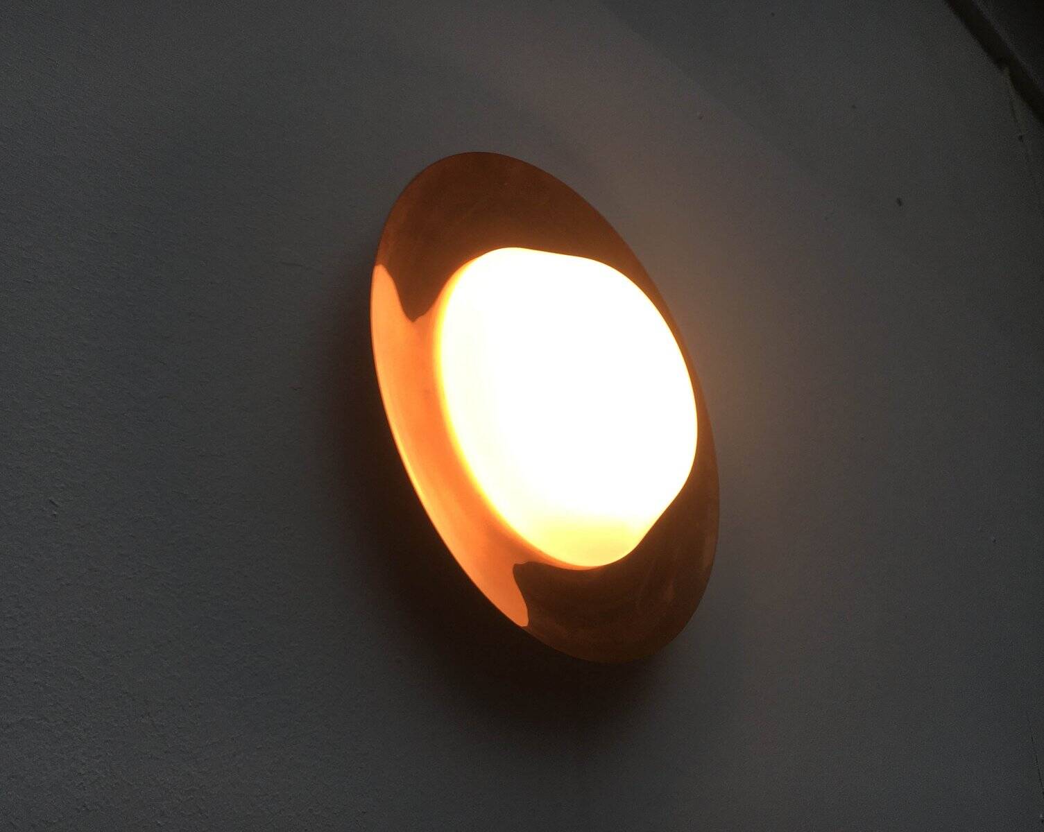 Mid-Century Copper Ceiling Lamp by BUR, Bünte & Remmler