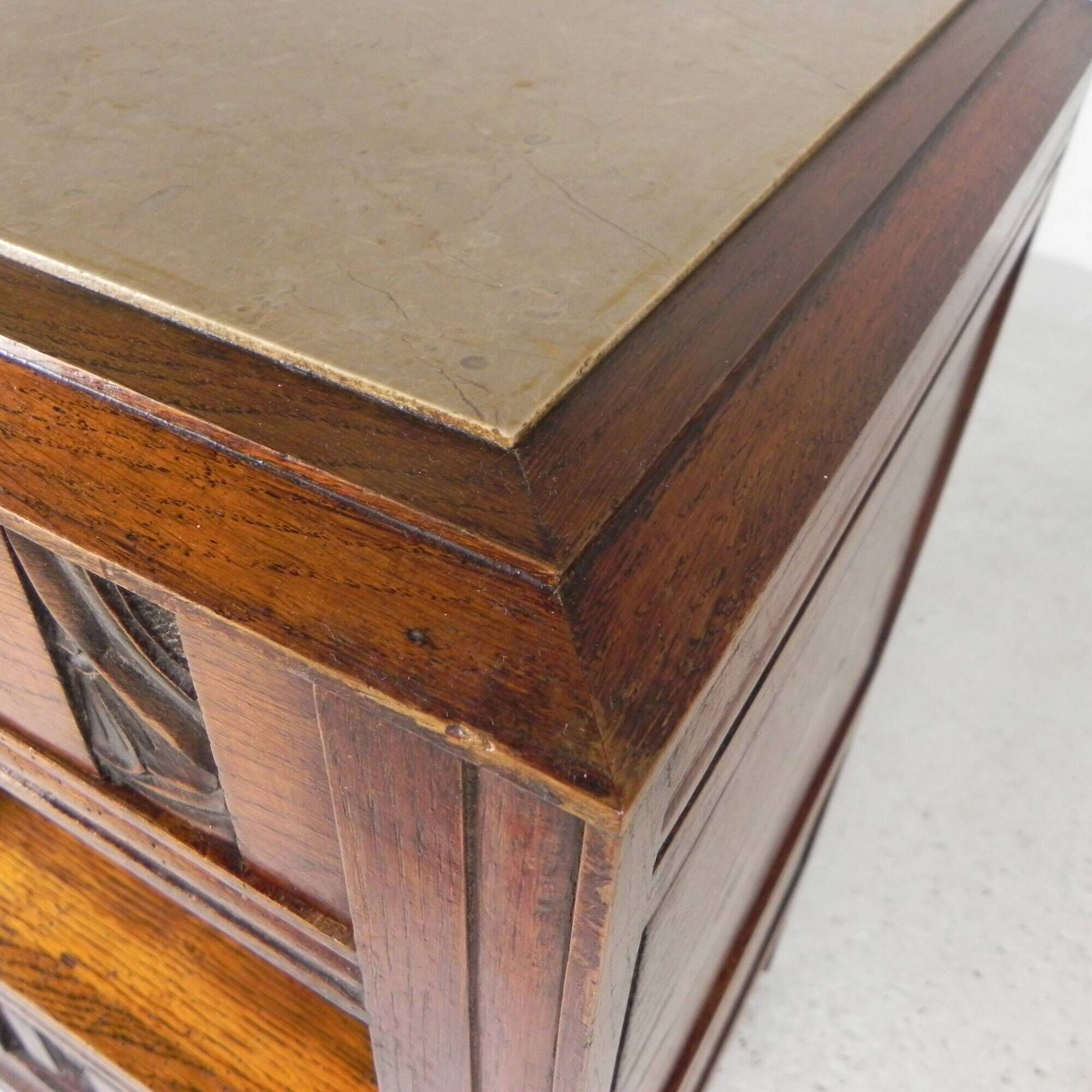 Art Deco bedside table with marble top, 1930s