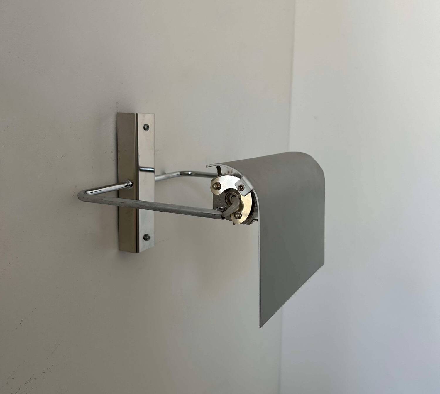 Pair of vintage adjustable wall lights, chrome, Castiglioni Fontana Arte 1972