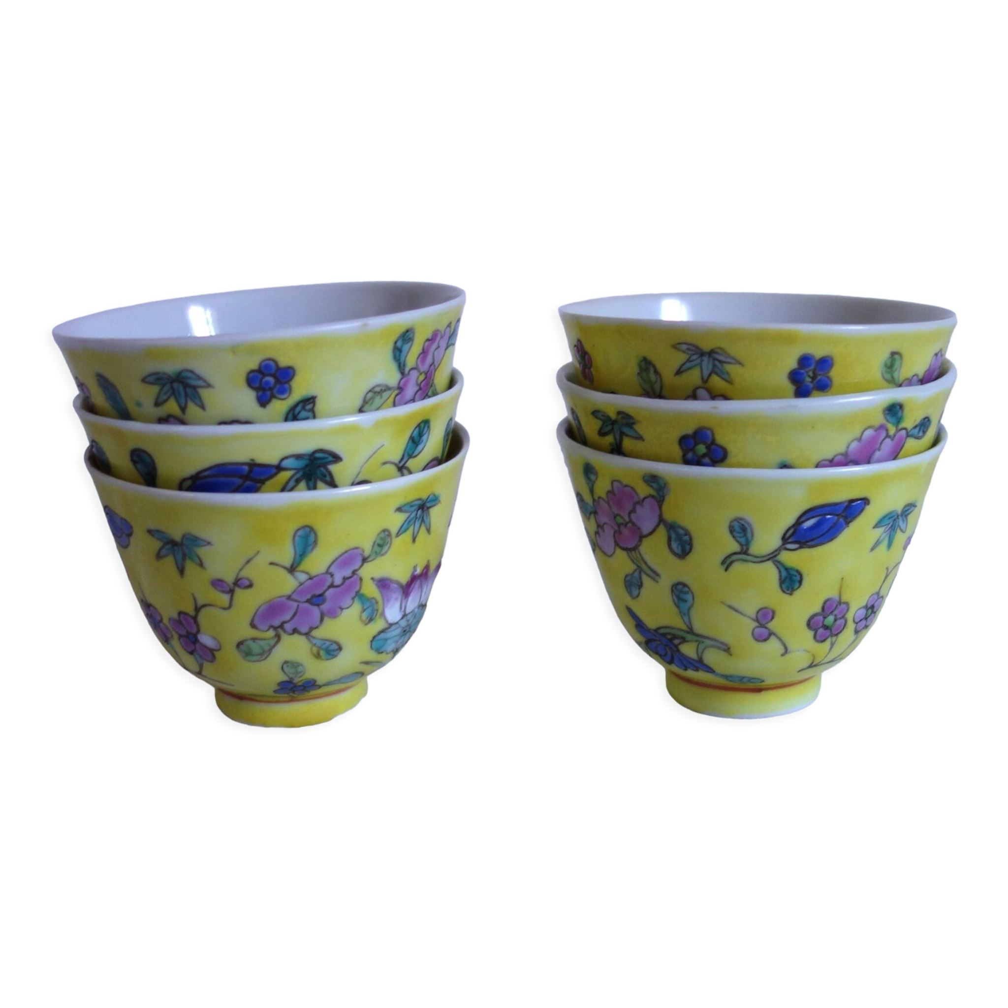 6 tasses à thé vintage, Chine