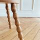 Small tripod/ bedside table/ renovated vintage stool, turned wood, year